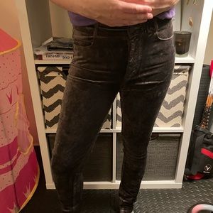 Black Soft Velvet Jeans